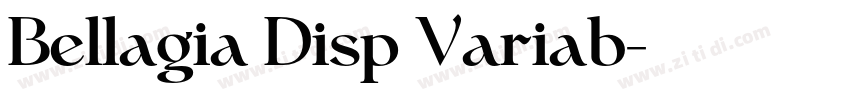 Bellagia Disp Variab字体转换